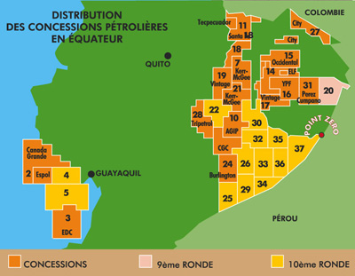 Le bloc 37 correspond au territoire Shiwiar. La 10ème échéance (ronde) sera attribuée dans les 5 années à venir.