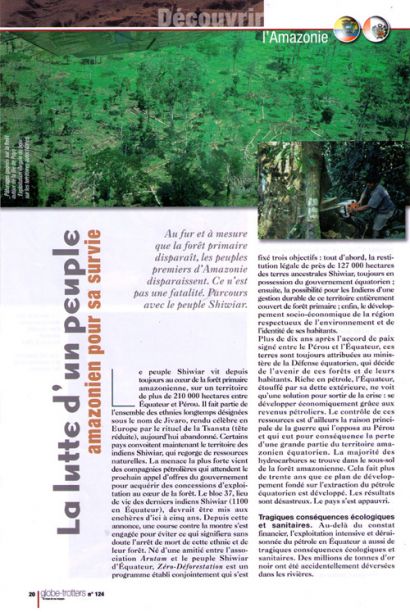 article publié dans le magazine globe-trotters