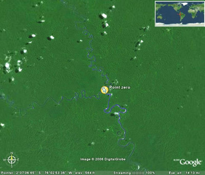 Le point Zéro vu par satellite